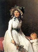 Jacques-Louis David Portrait of Madame Emilie Seriziat and her Son oil painting reproduction